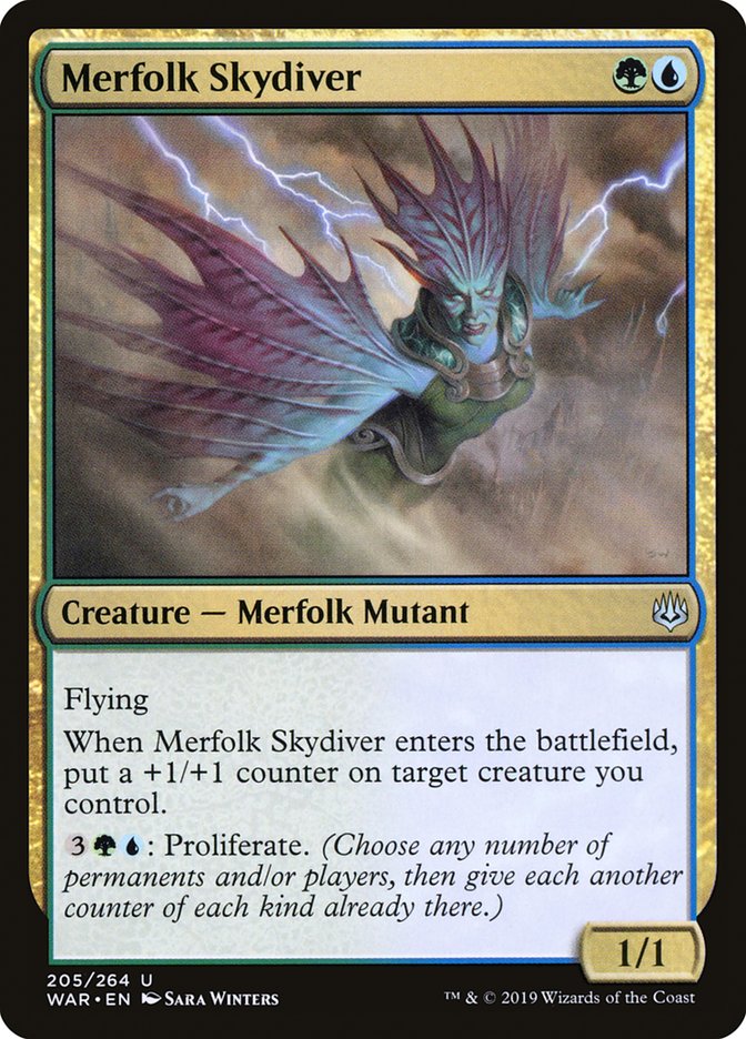 Merfolk Skydiver [War of the Spark] | Anubis Games and Hobby