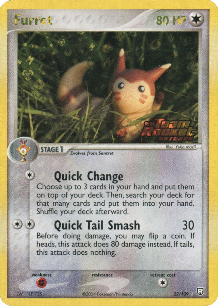 Furret (22/109) (Stamped) [EX: Team Rocket Returns] | Anubis Games and Hobby