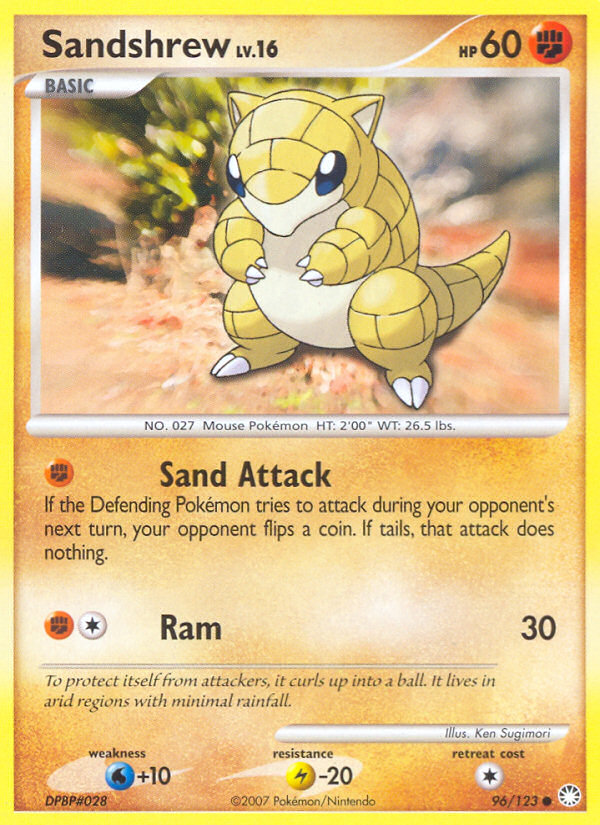 Sandshrew (96/123) [Diamond & Pearl: Mysterious Treasures] | Anubis Games and Hobby