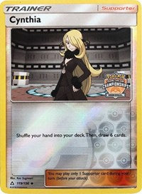 Cynthia (119/156) (Regional Championship Promo) [Sun & Moon: Ultra Prism] | Anubis Games and Hobby