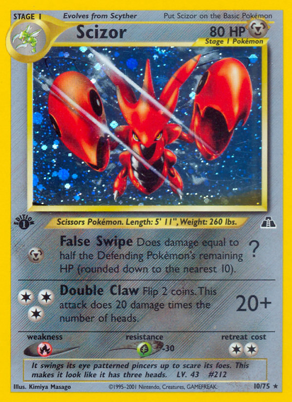 Scizor (10/75) [Neo Discovery 1st Edition] | Anubis Games and Hobby