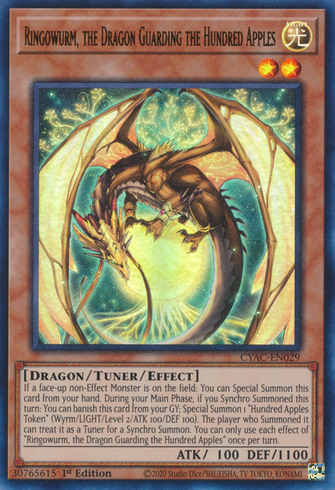 Ringowurm, the Dragon Guarding the Hundred Apples [CYAC-EN029] Ultra Rare | Anubis Games and Hobby