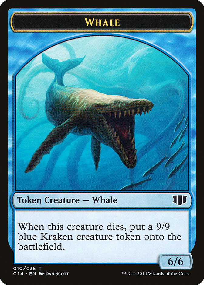 Whale // Zombie (011/036) Double-Sided Token [Commander 2014 Tokens] | Anubis Games and Hobby