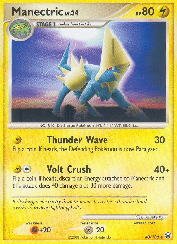 Manectric (40/100) [Diamond & Pearl: Majestic Dawn] | Anubis Games and Hobby