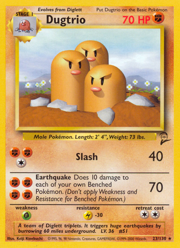 Dugtrio (23/130) [Base Set 2] | Anubis Games and Hobby