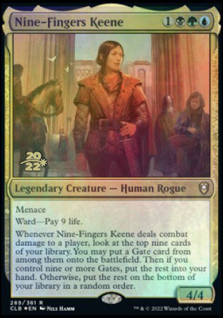 Nine-Fingers Keene [Commander Legends: Battle for Baldur's Gate Prerelease Promos] | Anubis Games and Hobby