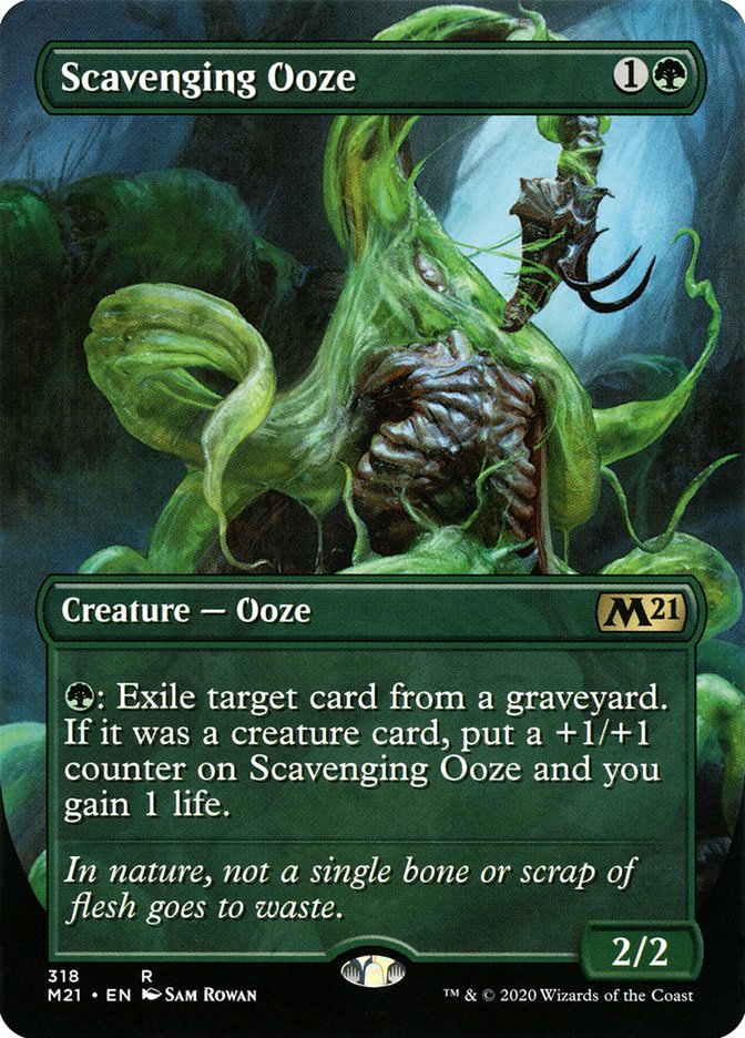 Scavenging Ooze (Borderless Alternate Art) [Core Set 2021] | Anubis Games and Hobby