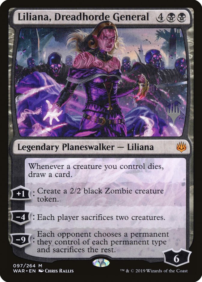 Liliana, Dreadhorde General (Promo Pack) [War of the Spark Promos] | Anubis Games and Hobby