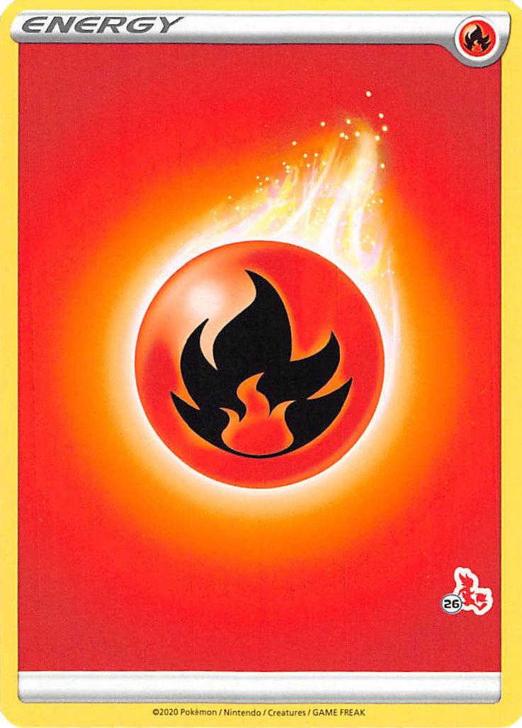 Fire Energy (Cinderace Stamp #26) [Battle Academy 2022] | Anubis Games and Hobby