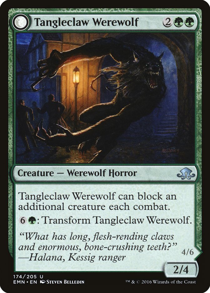 Tangleclaw Werewolf // Fibrous Entangler [Eldritch Moon] | Anubis Games and Hobby