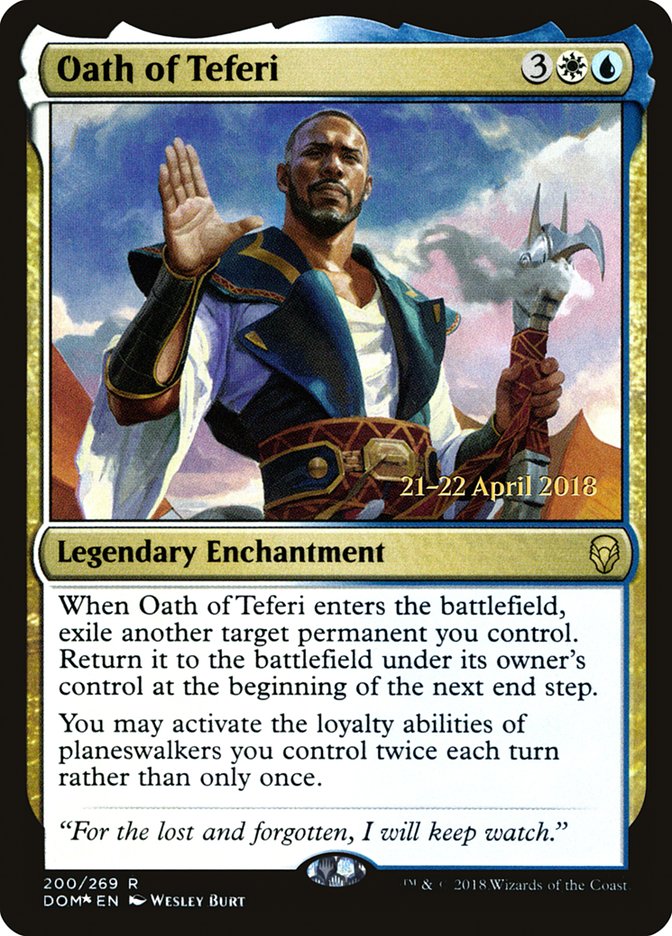 Oath of Teferi [Dominaria Prerelease Promos] | Anubis Games and Hobby