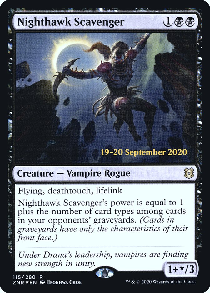 Nighthawk Scavenger [Zendikar Rising Prerelease Promos] | Anubis Games and Hobby