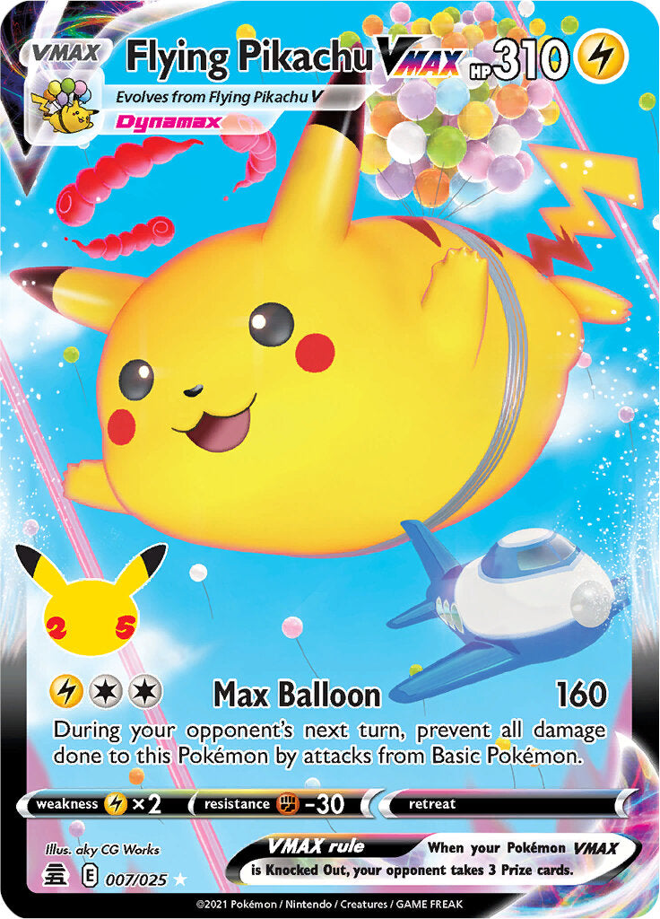 Flying Pikachu VMAX (007/025) [Celebrations: 25th Anniversary] | Anubis Games and Hobby
