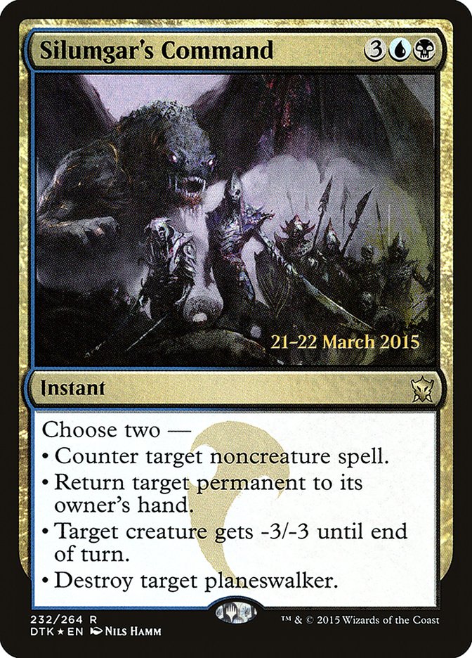 Silumgar's Command [Dragons of Tarkir Prerelease Promos] | Anubis Games and Hobby