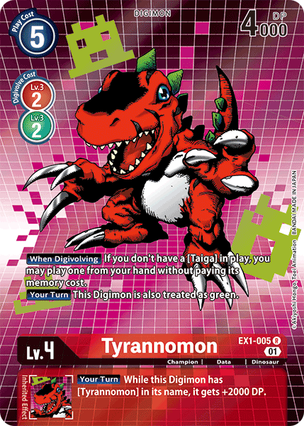 Tyrannomon [EX1-005] (Alternate Art) [Classic Collection] | Anubis Games and Hobby