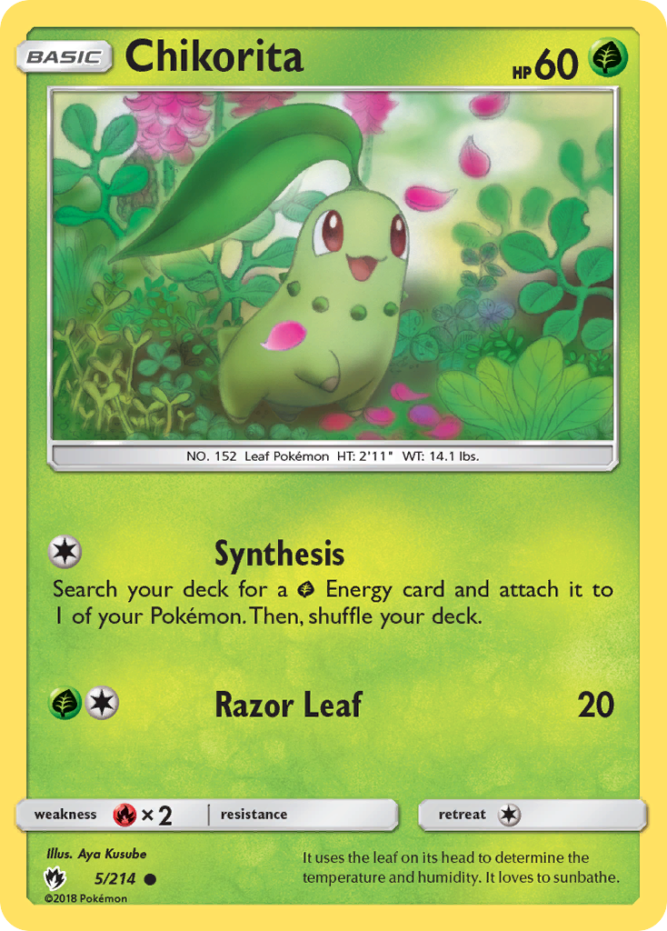 Chikorita (5/214) [Sun & Moon: Lost Thunder] | Anubis Games and Hobby