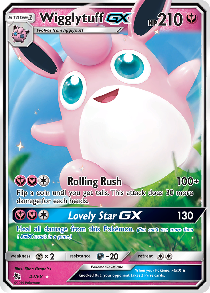 Wigglytuff GX (42/68) [Sun & Moon: Hidden Fates] | Anubis Games and Hobby