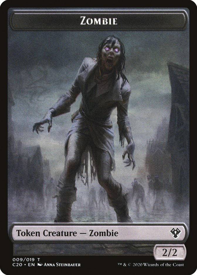 Human Soldier (003) // Zombie Double-Sided Token [Commander 2020 Tokens] | Anubis Games and Hobby