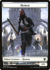 Human // Treasure Double-Sided Token [Commander 2020 Tokens] | Anubis Games and Hobby