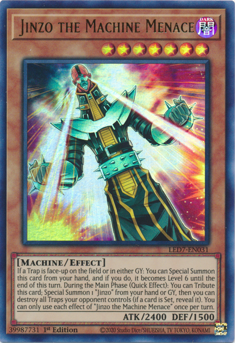 Jinzo the Machine Menace [LED7-EN031] Ultra Rare | Anubis Games and Hobby