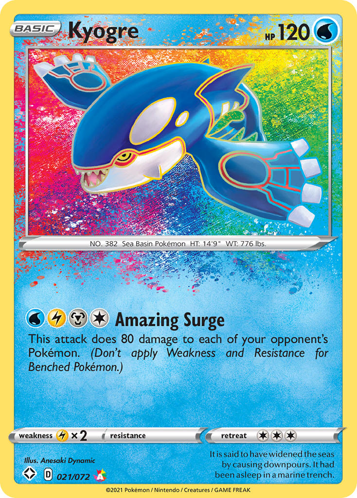 Kyogre (021/072) [Sword & Shield: Shining Fates] | Anubis Games and Hobby