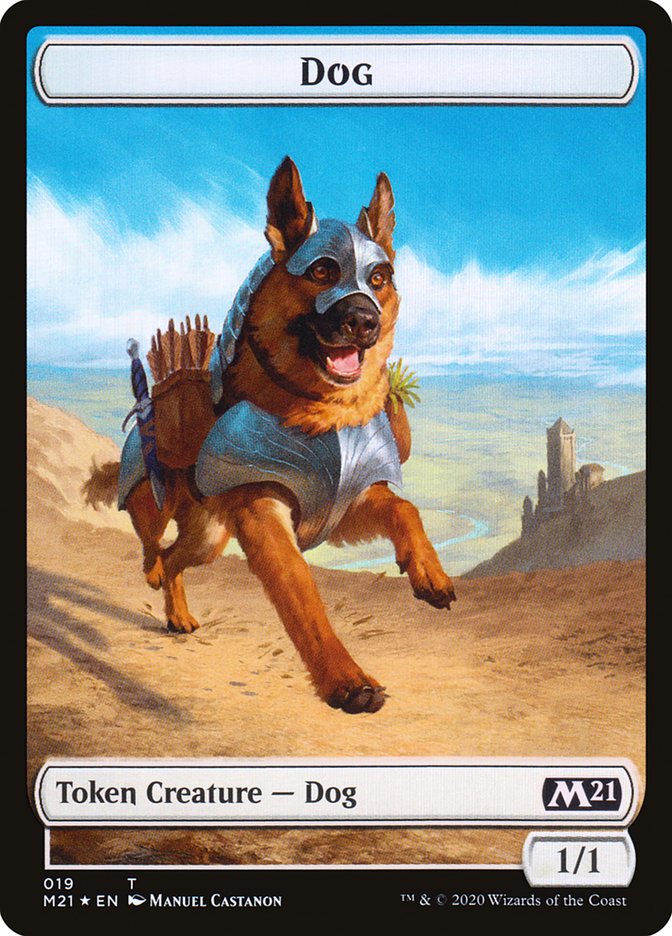 Demon // Dog Double-Sided Token [Core Set 2021 Tokens] | Anubis Games and Hobby