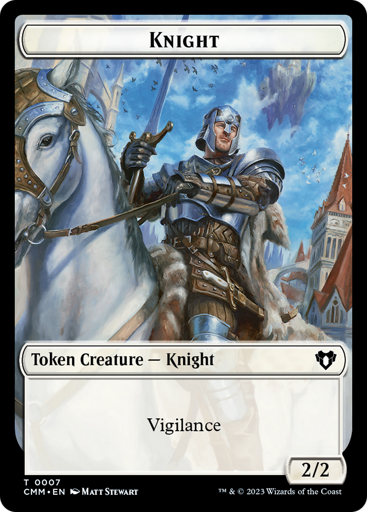 Human Soldier // Knight Double-Sided Token [Commander Masters Tokens] | Anubis Games and Hobby