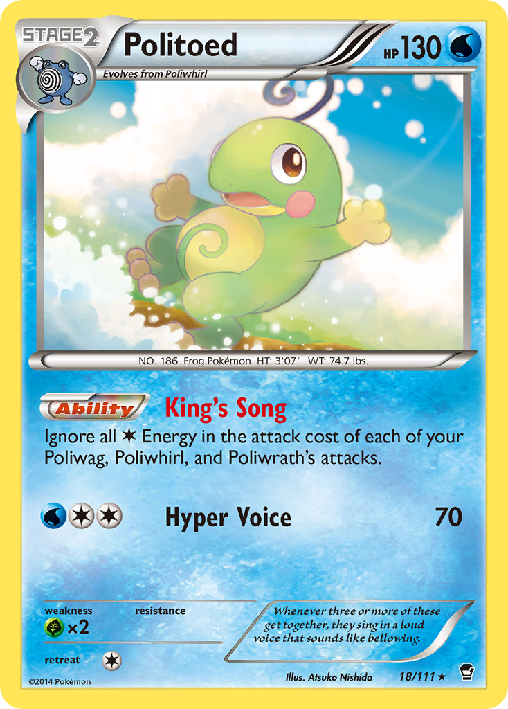 Politoed (18/111) [XY: Furious Fists] | Anubis Games and Hobby