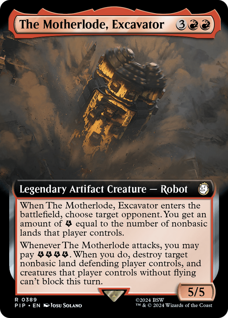The Motherlode, Excavator (Extended Art) [Fallout] | Anubis Games and Hobby