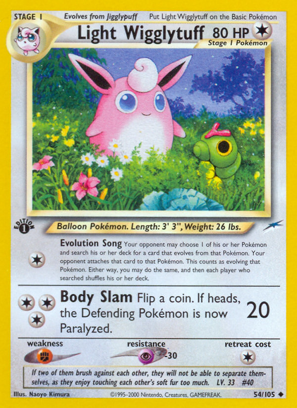 Light Wigglytuff (54/105) [Neo Destiny 1st Edition] | Anubis Games and Hobby