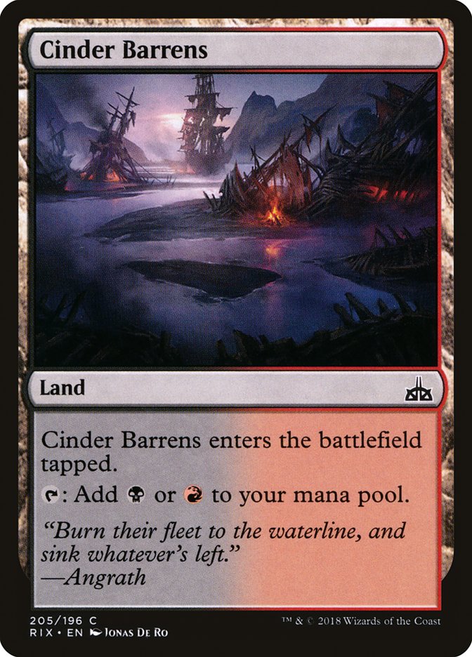 Cinder Barrens [Rivals of Ixalan] | Anubis Games and Hobby