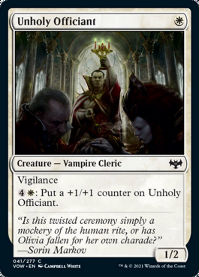 Unholy Officiant [Innistrad: Crimson Vow] | Anubis Games and Hobby