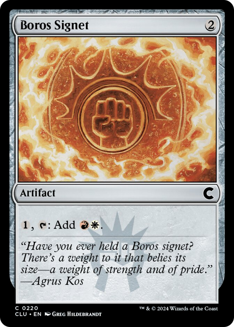 Boros Signet [Ravnica: Clue Edition] | Anubis Games and Hobby