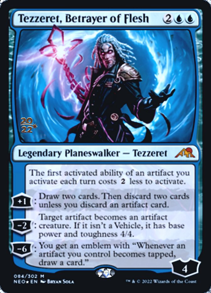 Tezzeret, Betrayer of Flesh [Kamigawa: Neon Dynasty Prerelease Promos] | Anubis Games and Hobby