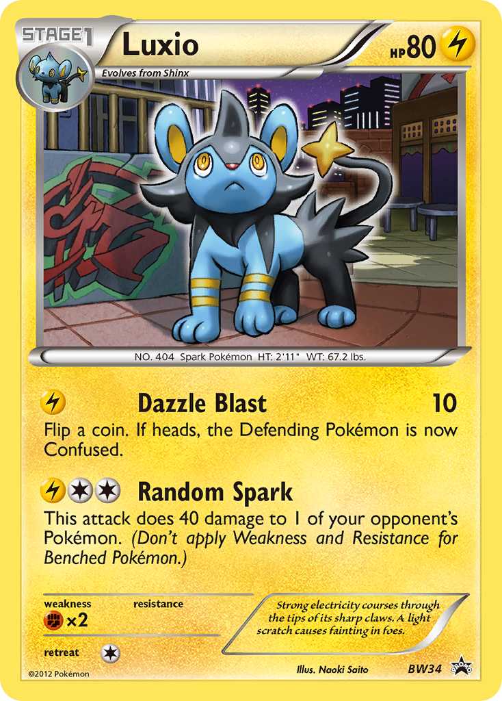 Luxio (BW34) [Black & White: Black Star Promos] | Anubis Games and Hobby