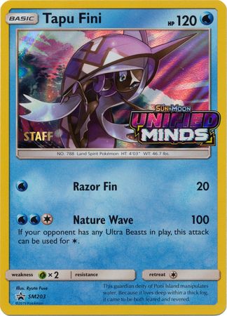 Tapu Fini (SM203) (Staff Prerelease Promo) [Sun & Moon: Black Star Promos] | Anubis Games and Hobby