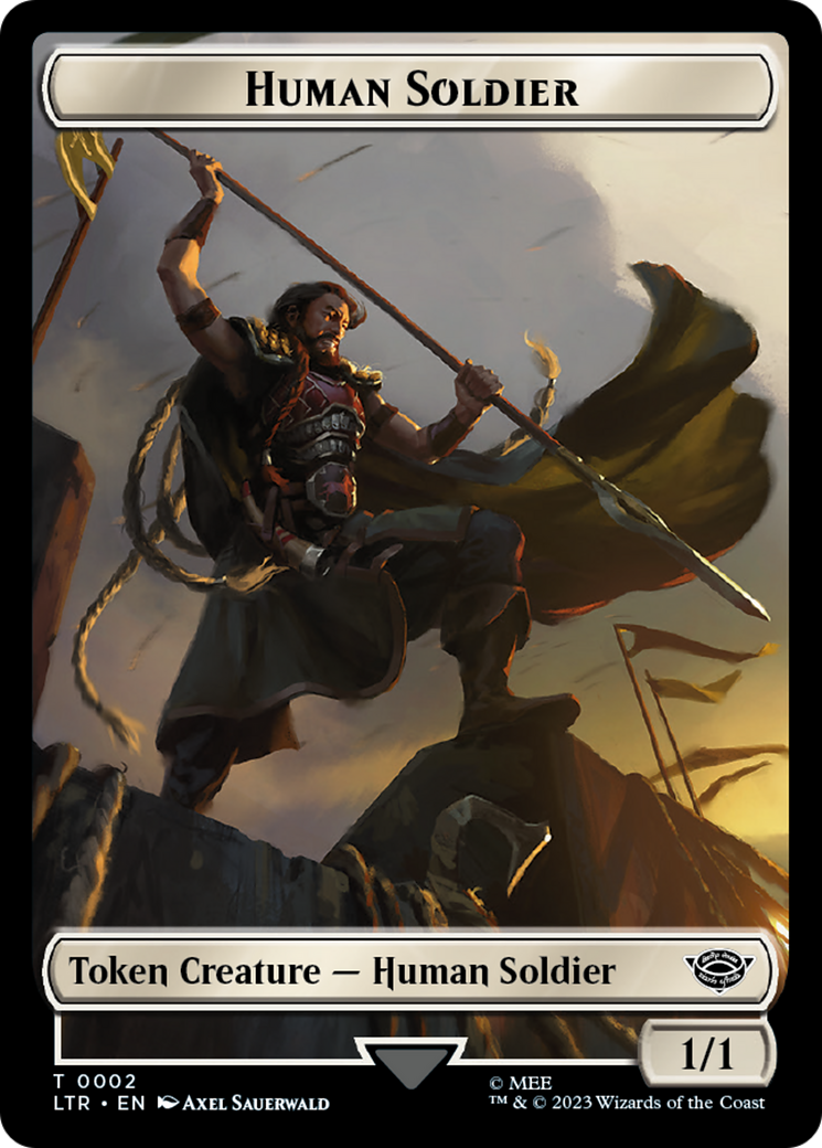 Food (09) // Human Soldier (02) Double-Sided Token [The Lord of the Rings: Tales of Middle-Earth Tokens] | Anubis Games and Hobby