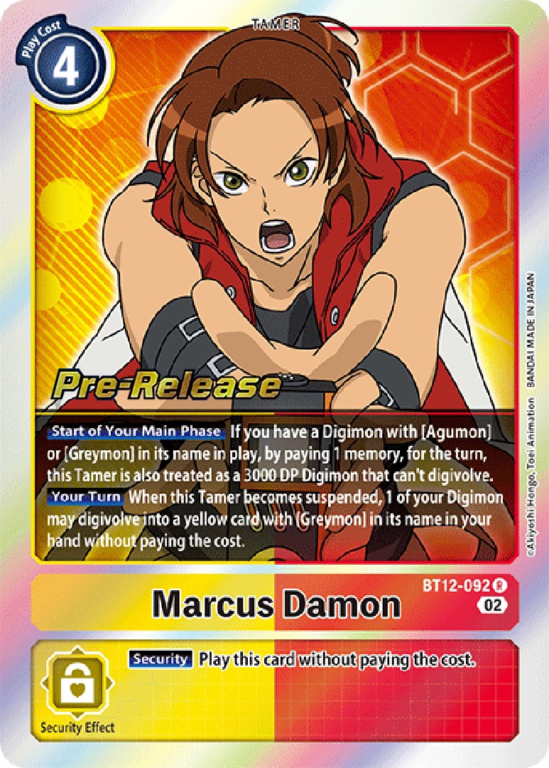 Marcus Damon [BT12-092] [Across Time Pre-Release Cards] | Anubis Games and Hobby