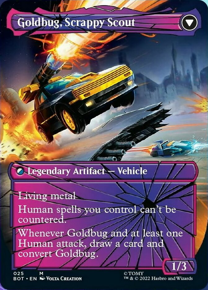 Goldbug, Humanity's Ally // Goldbug, Scrappy Scout (Shattered Glass) [Transformers] | Anubis Games and Hobby