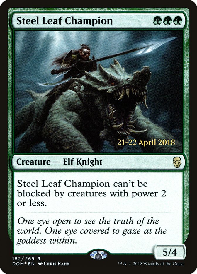 Steel Leaf Champion [Dominaria Prerelease Promos] | Anubis Games and Hobby