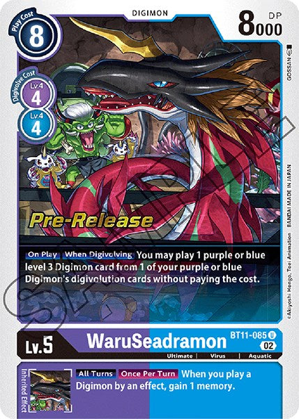 WaruSeadramon [BT11-085] [Dimensional Phase Pre-Release Promos] | Anubis Games and Hobby