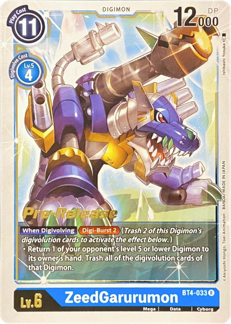 ZeedGarurumon [BT4-033] [Great Legend Pre-Release Promos] | Anubis Games and Hobby