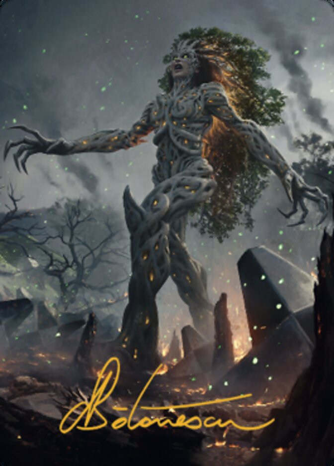 Titania, Gaea Incarnate Art Card (Gold-Stamped Signature) [The Brothers' War Art Series] | Anubis Games and Hobby