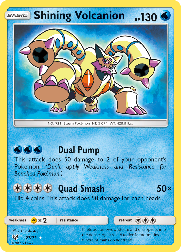 Shining Volcanion (27/73) [Sun & Moon: Shining Legends] | Anubis Games and Hobby