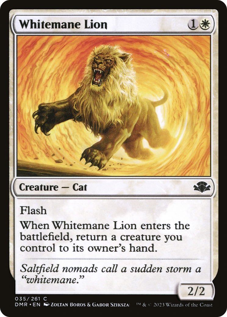 Whitemane Lion [Dominaria Remastered] | Anubis Games and Hobby