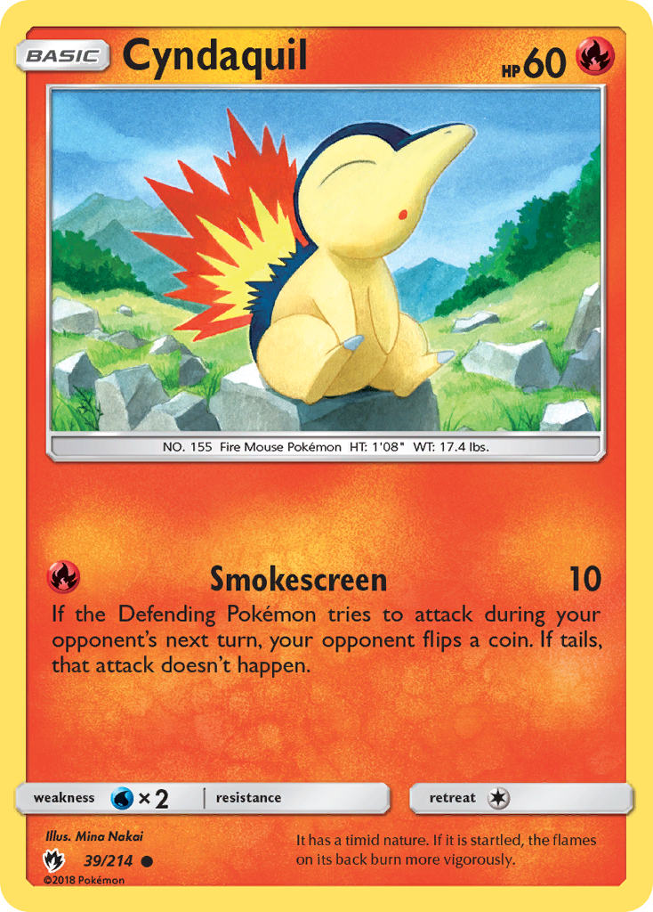 Cyndaquil (39/214) [Sun & Moon: Lost Thunder] | Anubis Games and Hobby