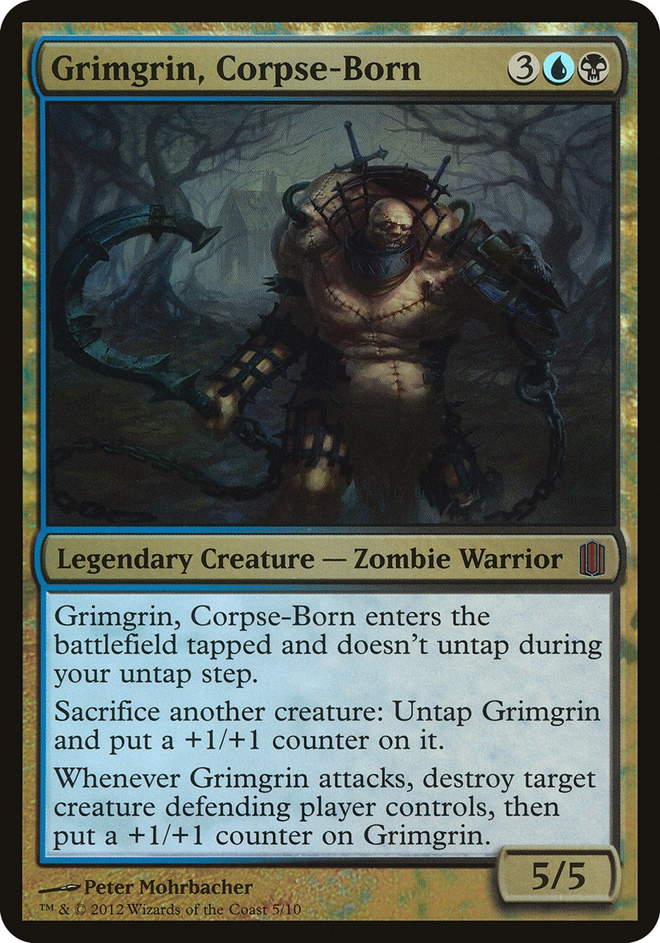 Grimgrin, Corpse-Born (Oversized) [Commander's Arsenal Oversized] | Anubis Games and Hobby