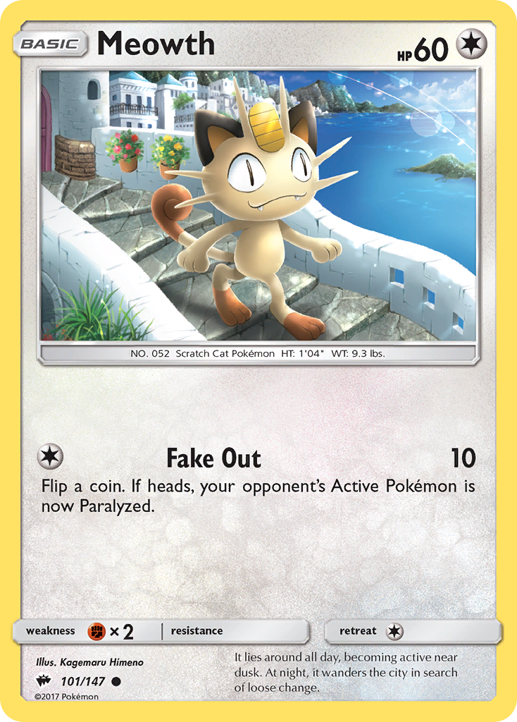 Meowth (101/147) [Sun & Moon: Burning Shadows] | Anubis Games and Hobby