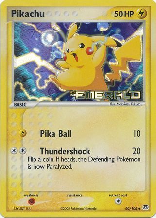 Pikachu (60/106) (Stamped) [EX: Emerald] | Anubis Games and Hobby