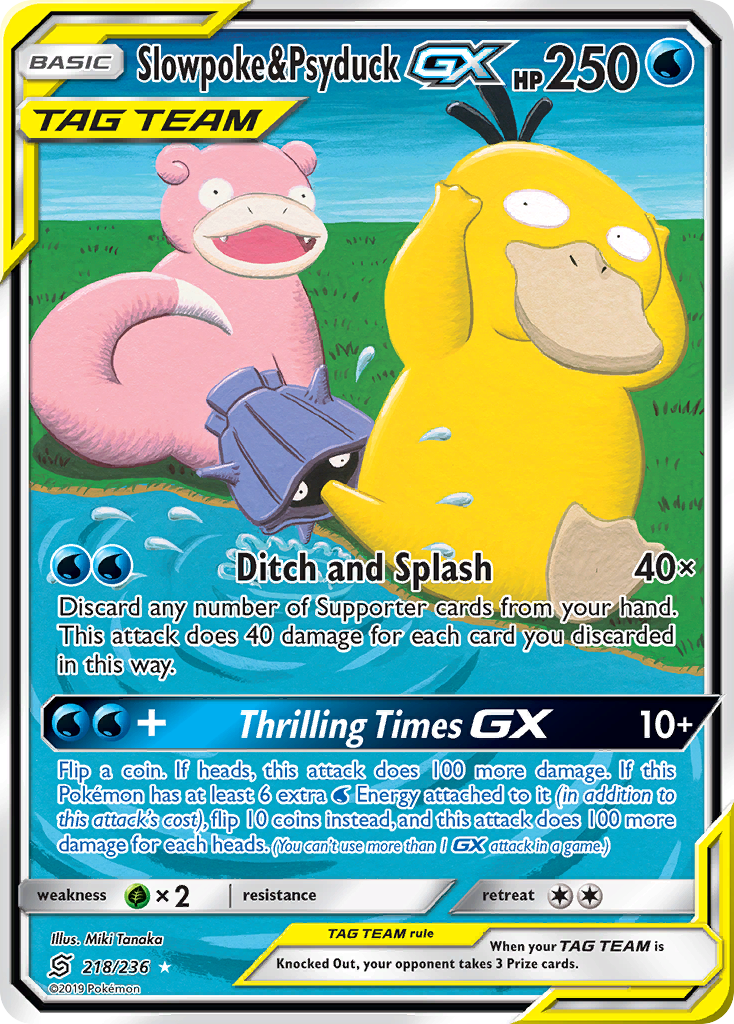 Slowpoke & Psyduck GX (218/236) [Sun & Moon: Unified Minds] | Anubis Games and Hobby